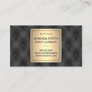 Metallic Gold   Leather Upholstery Background Business Card