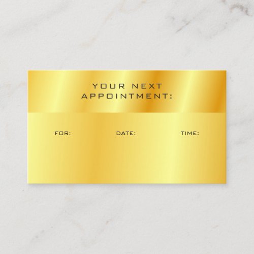 Metallic Gold Look Appointment Reminder Template