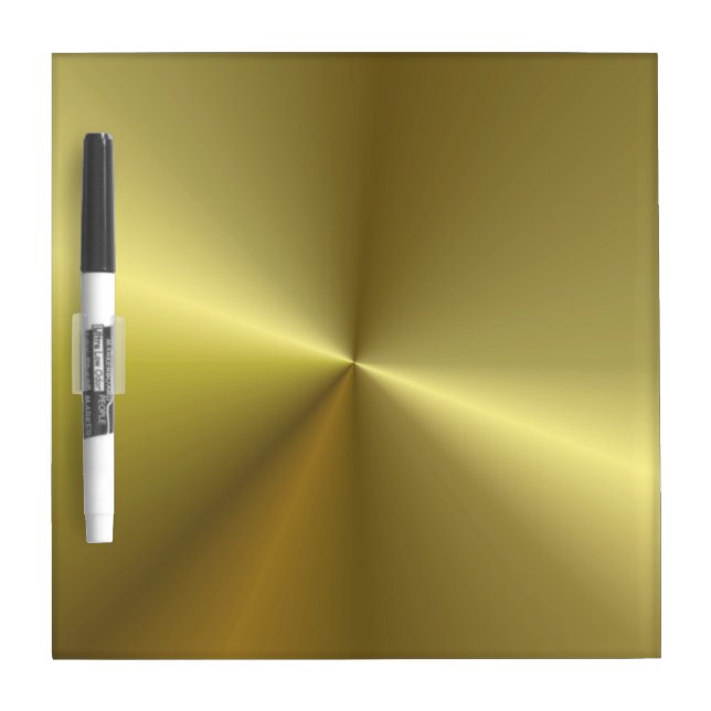 Metallic Gold Look Elegant Template Background Dry Erase Board (Front)