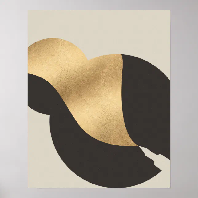 Metallic Gold Look Fountain Pen & Ink Art Print | Zazzle