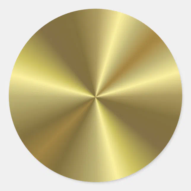 Metallic Gold Look Modern Blank Template Elegant Classic Round Sticker ...