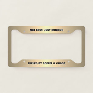 Metallic Gold Look with Custom Text License Plate Frame