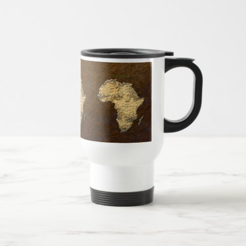 Metallic Gold Map of AFRICA Mug