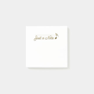 Metallic Gold Music Note Just a Note Post It