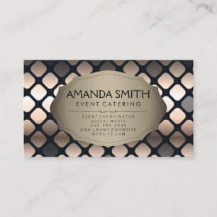 Metallic Gold Pattern Lux Fancy Business Card