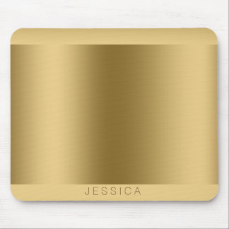 Metallic Gold Print Monogramed Mouse Pad