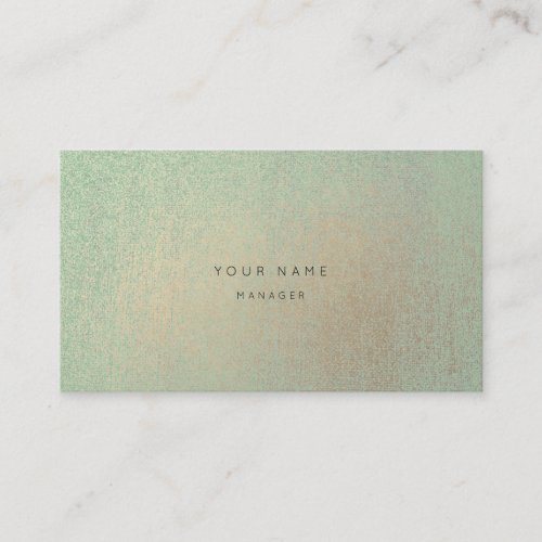 Metallic Gold Sepia Mint Green Appointment Card