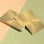 Metallic gold shiny stripe accent business card
