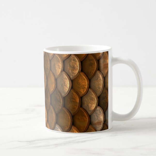 Metallic Gold Silver Copper Coffee Mug (Right)