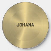 Metallic gold split simple design wireless charger  (Front)