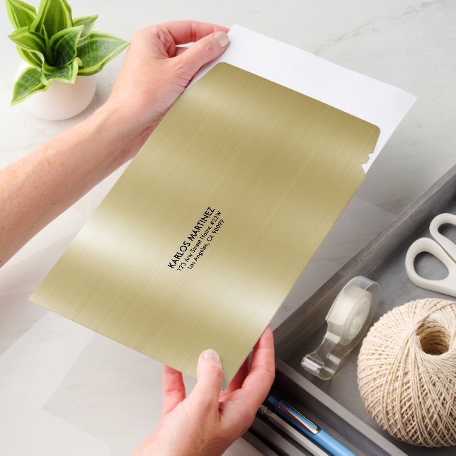 Metallic Gold Texture Background Envelope Mailers (Desk)