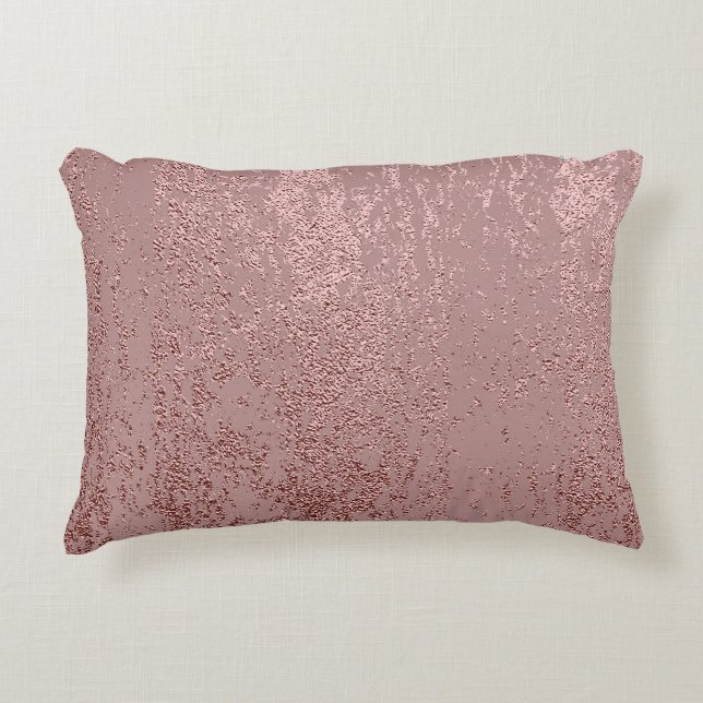 Metallic gold texture, rose quartz. accent pillow (Front)