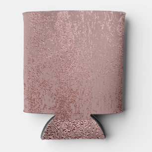 Metallic gold texture, rose quartz. can cooler