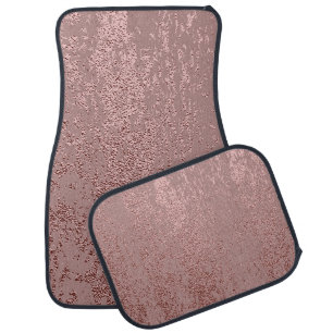 Metallic gold texture, rose quartz. car floor mat