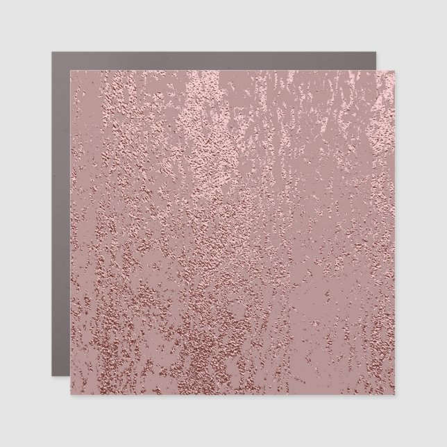 Metallic gold texture, rose quartz. car magnet (Front)