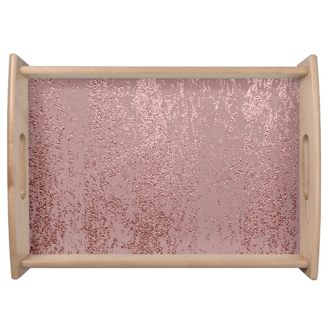 Metallic gold texture, rose quartz. serving tray (Front)