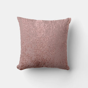 Metallic gold texture, rose quartz. throw pillow