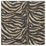 Metallic Gold Tiger Animal Print Fabric