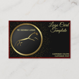 Metallic Gold Uffington Horse  Business Card