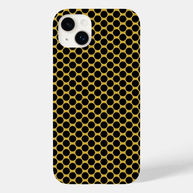 Metallic Gold with Black Dot Style Case-Mate iPhone Case (Back)