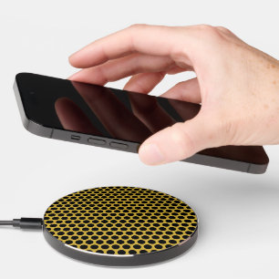 Metallic Gold with Black Dot Style Wireless Charger