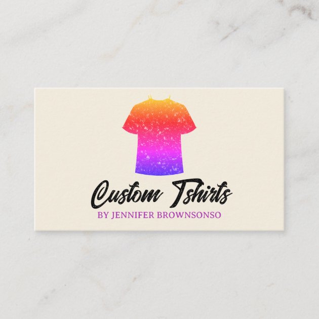 Metallic gradient T Shirt Print Clothing Apparel Business Card