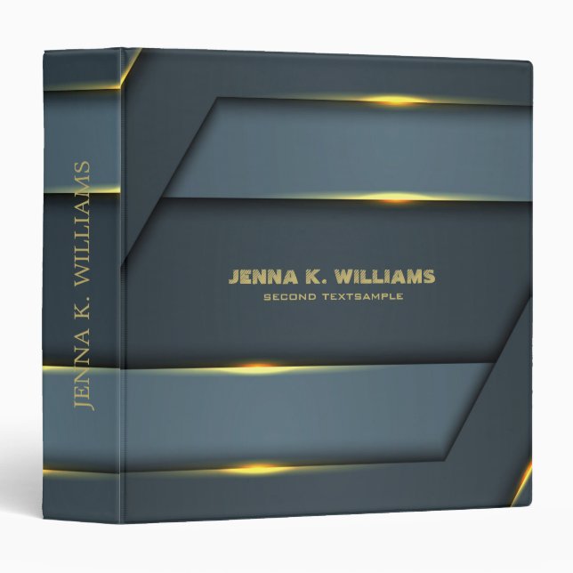 Metallic gray background 3 ring binder (Front/Spine)
