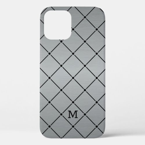 Metallic Gray Background iPhone 12 Case