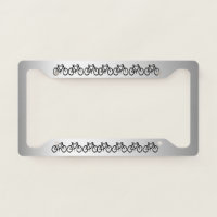 Metallic Gray Bicycle Sports License Plate Frame