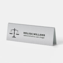 Metallic Gray Custom Logo Table Tent