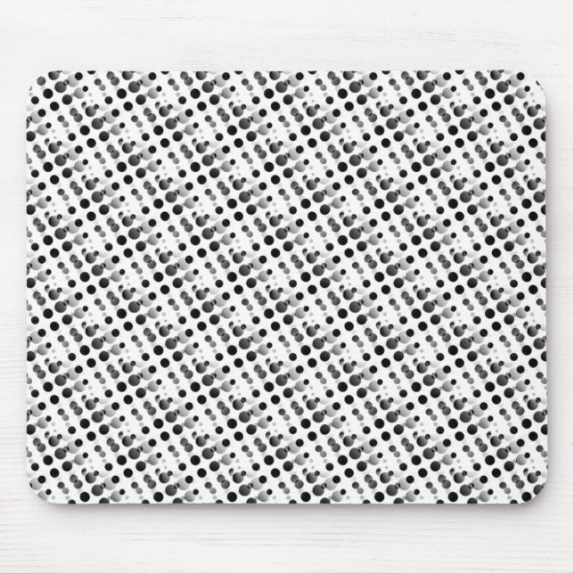 Metallic Gray Retro Bubbles Mousepad (Front)