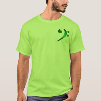 Metallic Green Bass Clef T-Shirt