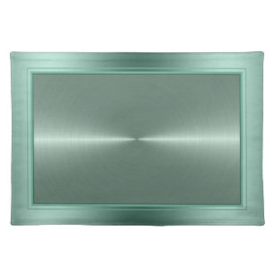 Metallic Green Stainless Steel Look Cloth Placemat