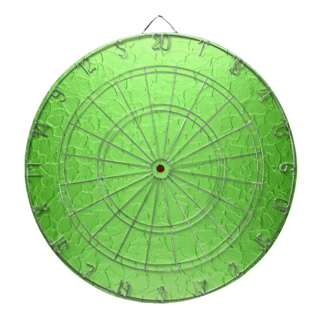 Metallic Green Stainless Steel Metal Dart Board (Front)