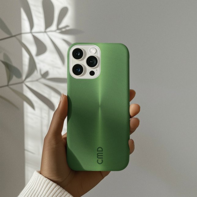 Metallic Green Texture Stainless Steel Look Case-Mate iPhone Case (Creator Uploaded)