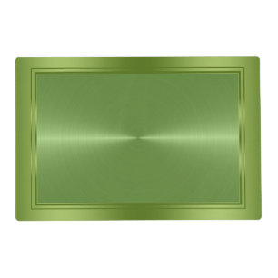 Metallic Green Tones Stainless Steel Look Placemat