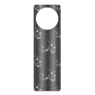 Metallic Grey Christmas Door Hanger