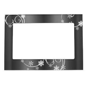 Metallic Grey Christmas Magnetic Picture Frame