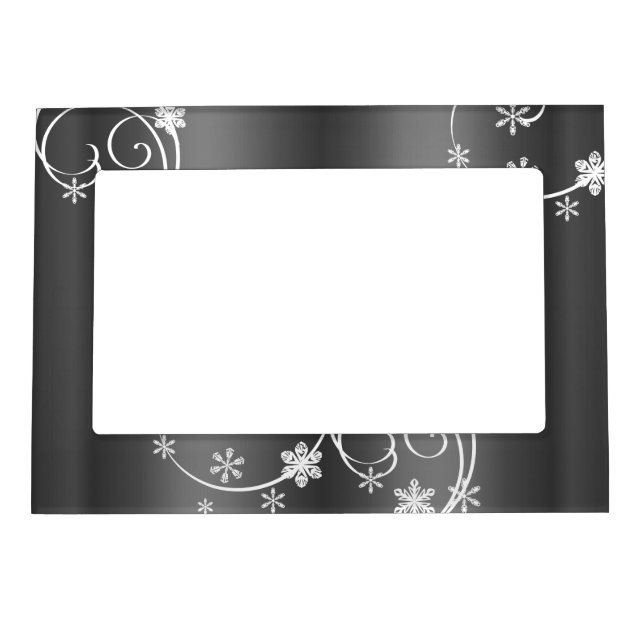 Metallic Grey Christmas Magnetic Picture Frame (Front)