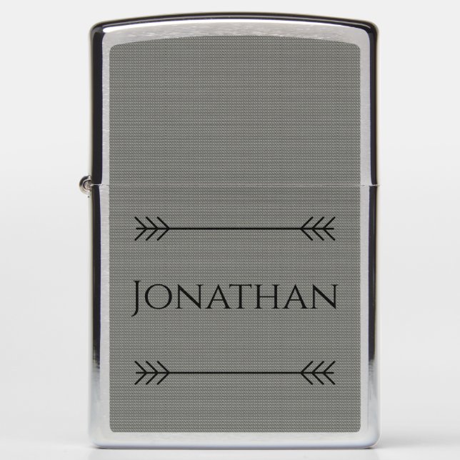 Metallic Grey Zippo Lighter (Front)