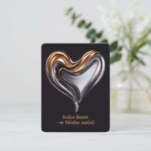 Metallic Heart Friend Happy Galentine's Day Card