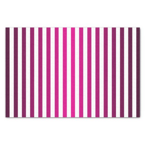 Metallic Hot Pink and White Stripes Tissue Paper