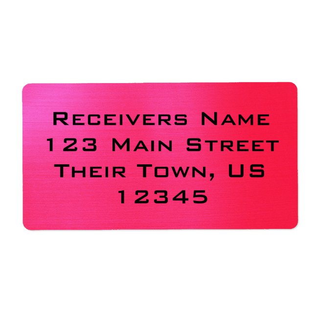 Metallic Hot Pink Label (Front)