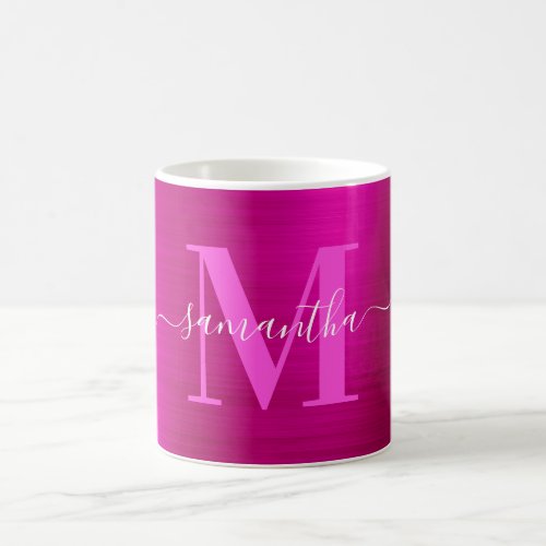 Metallic Hot Pink Signature Monogram Coffee Mug