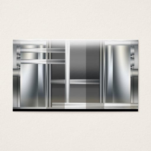 Customizable Metallic: Industrial Pipes Business Card