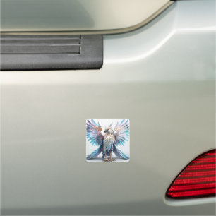 Metallic Iridescent Eagle Car Magnet