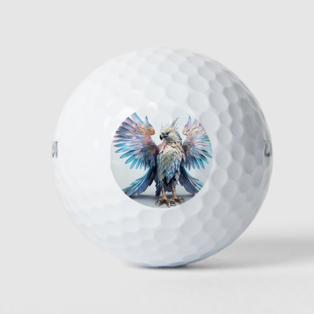Metallic Iridescent Eagle  Golf Balls (Front)