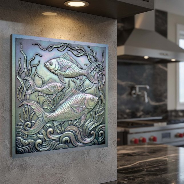 Metallic Iridescent Fish D1223 Metal Print (Creator Uploaded)