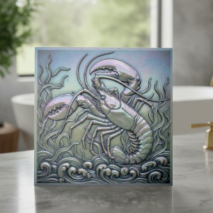 Metallic Iridescent Lobster ID1223 Ceramic Tile