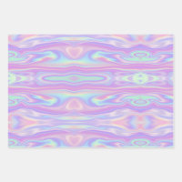 Purple Wrapping Paper Roll Holographic Iridescent Wrapping Paper